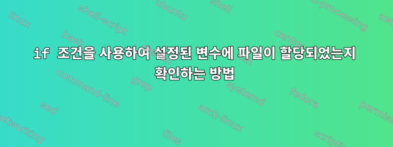 if 조건을 사용하여 설정된 변수에 파일이 할당되었는지 확인하는 방법