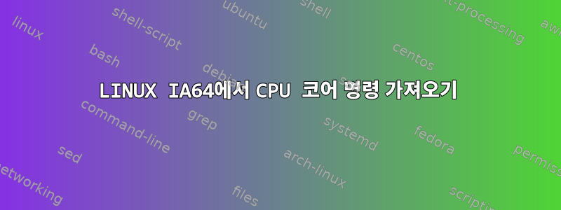 LINUX IA64에서 CPU 코어 명령 가져오기