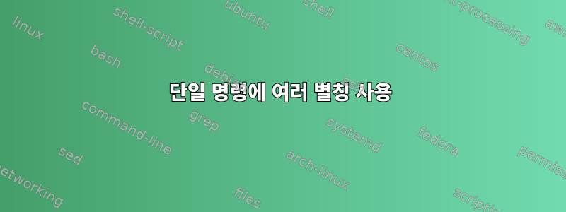 단일 명령에 여러 별칭 사용