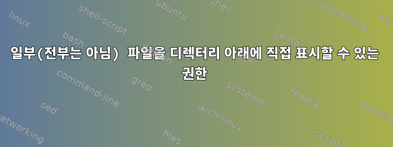 일부(전부는 아님) 파일을 디렉터리 아래에 직접 표시할 수 있는 권한