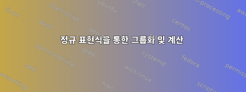 정규 표현식을 통한 그룹화 및 계산