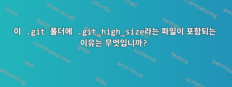 이 .git 폴더에 .git_high_size라는 파일이 포함되는 이유는 무엇입니까?