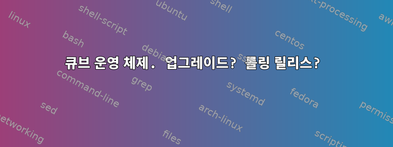 큐브 운영 체제. 업그레이드? 롤링 릴리스?