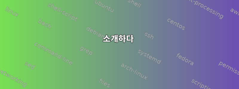 소개하다