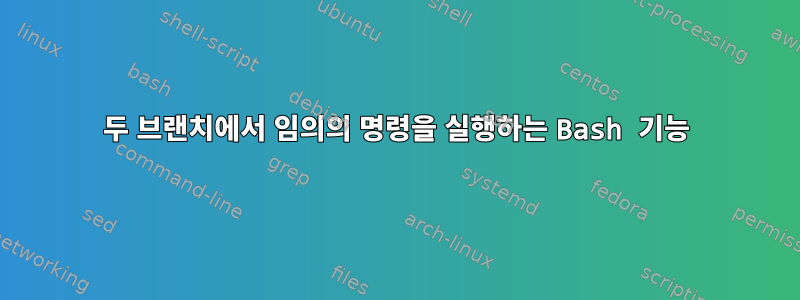 두 브랜치에서 임의의 명령을 실행하는 Bash 기능