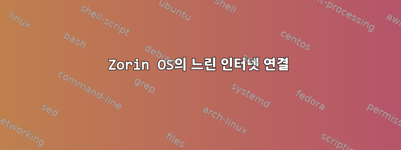 Zorin OS의 느린 인터넷 연결