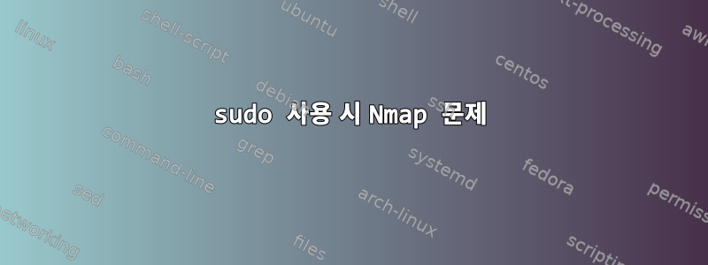 sudo 사용 시 Nmap 문제