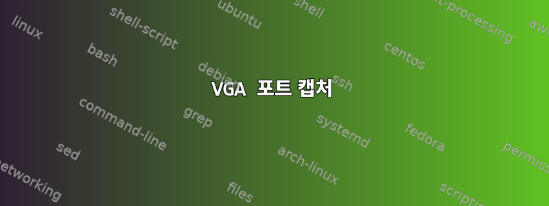 VGA 포트 캡처