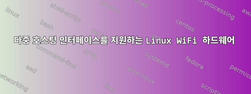 다중 호스팅 인터페이스를 지원하는 Linux WiFi 하드웨어