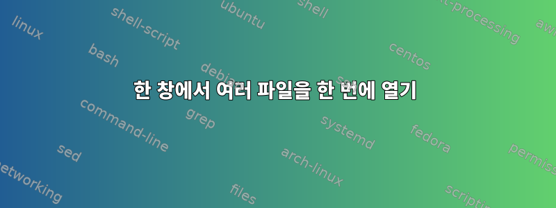 한 창에서 여러 파일을 한 번에 열기