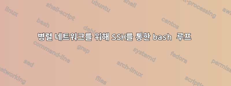 병렬 네트워크를 위해 SSH를 통한 bash 루프