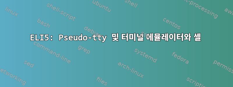 ELI5: Pseudo-tty 및 터미널 에뮬레이터와 셸