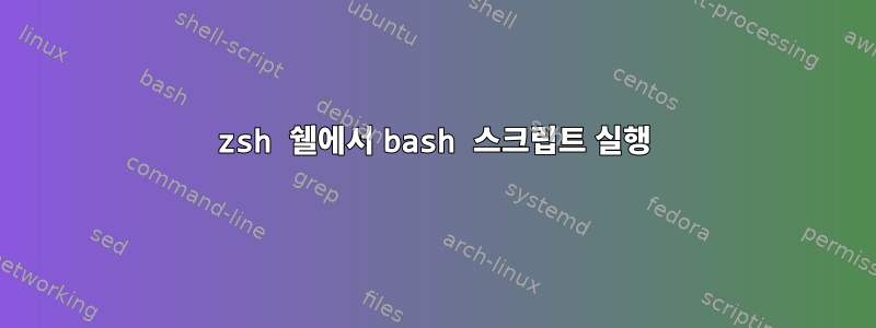 zsh 쉘에서 bash 스크립트 실행