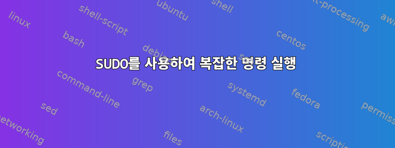 SUDO를 사용하여 복잡한 명령 실행