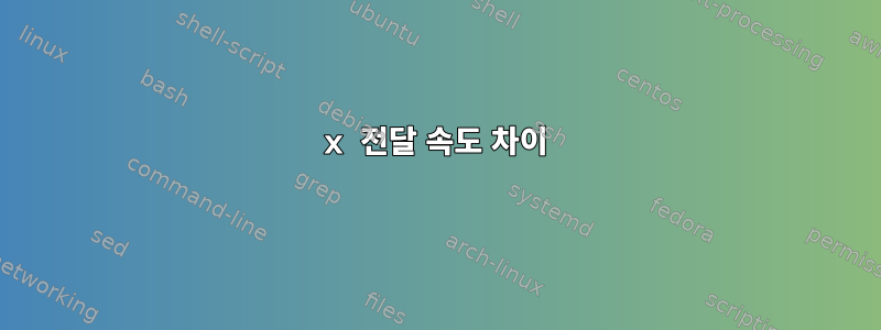 x 전달 속도 차이