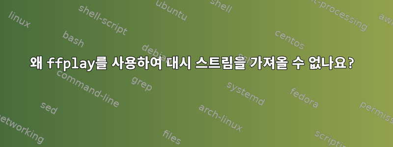 왜 ffplay를 사용하여 대시 스트림을 가져올 수 없나요?