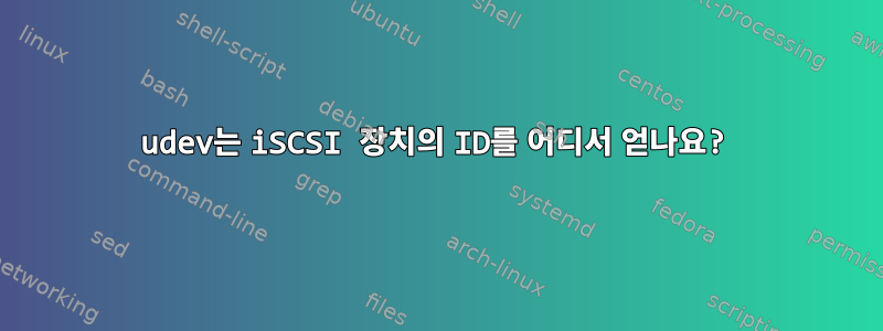 udev는 iSCSI 장치의 ID를 어디서 얻나요?