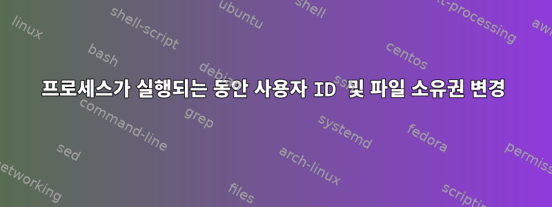 프로세스가 실행되는 동안 사용자 ID 및 파일 소유권 변경