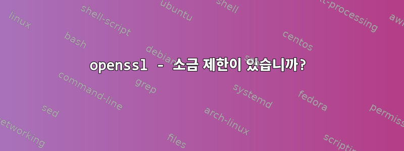 openssl - 소금 제한이 있습니까?