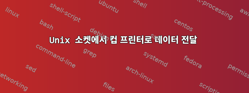 Unix 소켓에서 컵 프린터로 데이터 전달