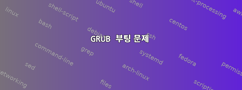 GRUB 부팅 문제