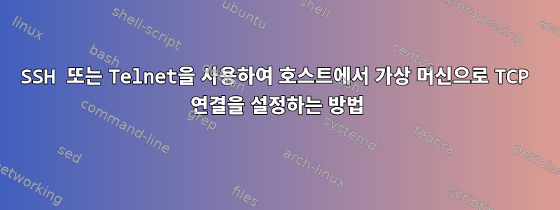 SSH 또는 Telnet을 사용하여 호스트에서 가상 머신으로 TCP 연결을 설정하는 방법