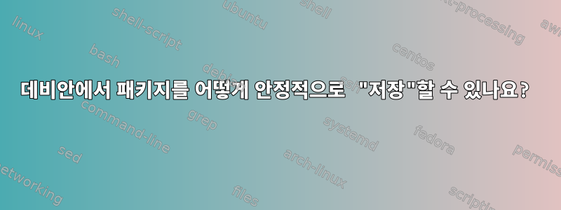 데비안에서 패키지를 어떻게 안정적으로 "저장"할 수 있나요?