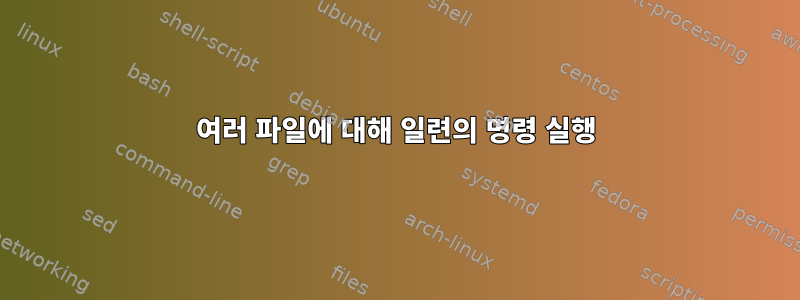 여러 파일에 대해 일련의 명령 실행