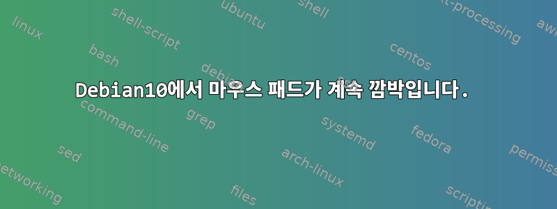 Debian10에서 마우스 패드가 계속 깜박입니다.