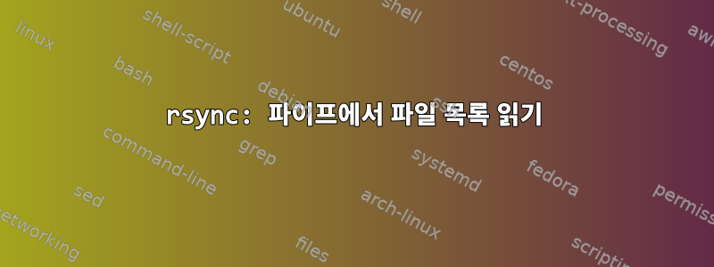 rsync: 파이프에서 파일 목록 읽기