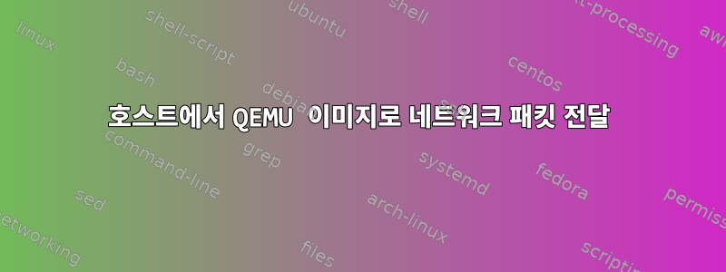 호스트에서 QEMU 이미지로 네트워크 패킷 전달