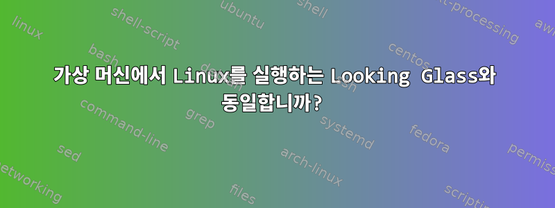 가상 머신에서 Linux를 실행하는 Looking Glass와 동일합니까?