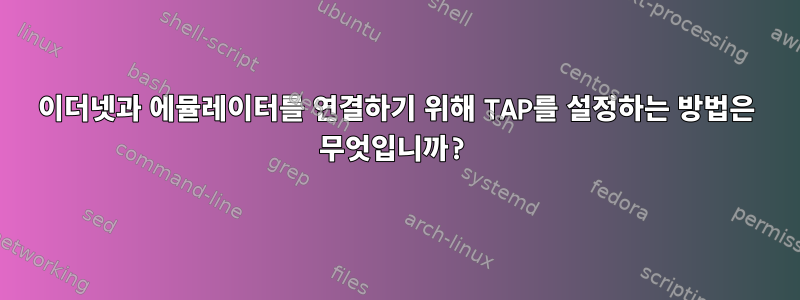 이더넷과 에뮬레이터를 연결하기 위해 TAP를 설정하는 방법은 무엇입니까?