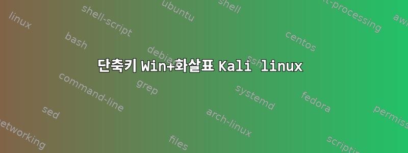 단축키 Win+화살표 Kali linux