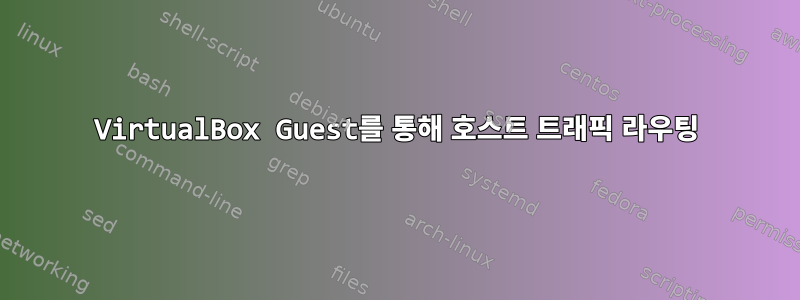 VirtualBox Guest를 통해 호스트 트래픽 라우팅