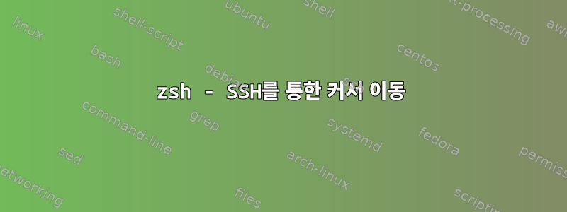 zsh - SSH를 통한 커서 이동