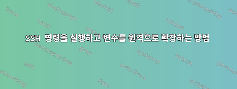 SSH 명령을 실행하고 변수를 원격으로 확장하는 방법