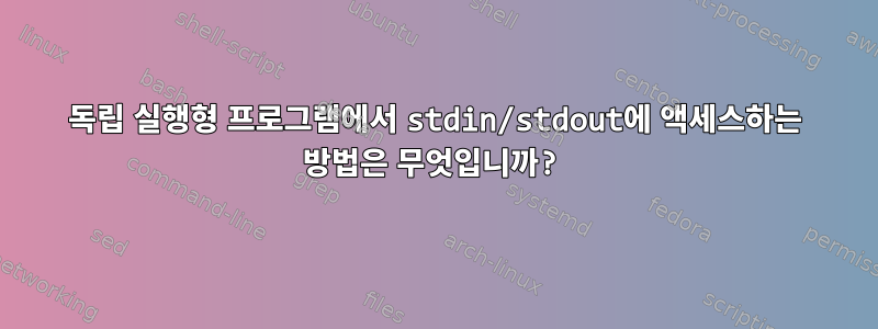 독립 실행형 프로그램에서 stdin/stdout에 액세스하는 방법은 무엇입니까?