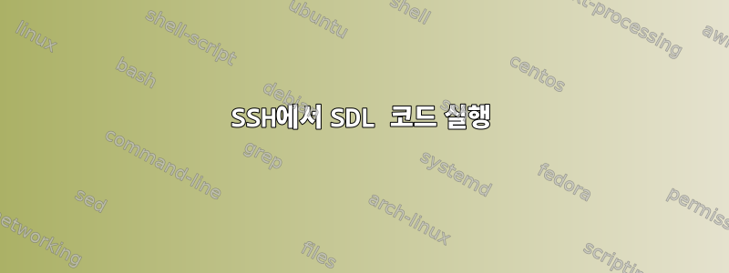 SSH에서 SDL 코드 실행