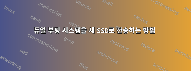 듀얼 부팅 시스템을 새 SSD로 전송하는 방법