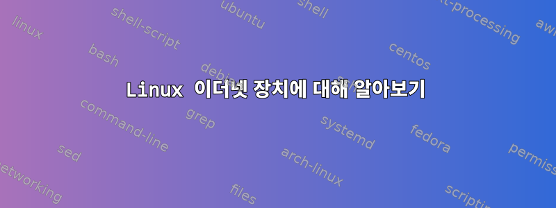 Linux 이더넷 장치에 대해 알아보기