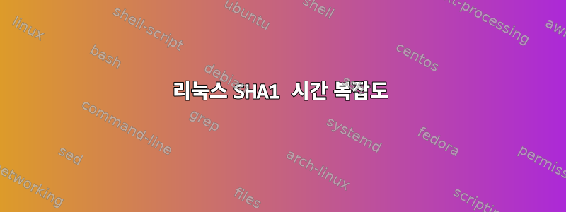 리눅스 SHA1 시간 복잡도