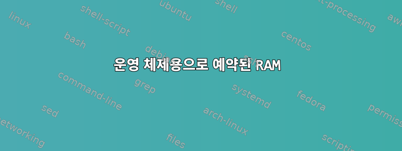 운영 체제용으로 예약된 RAM