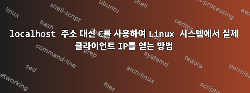 localhost 주소 대신 C를 사용하여 Linux 시스템에서 실제 클라이언트 IP를 얻는 방법