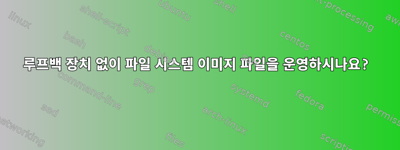 루프백 장치 없이 파일 시스템 이미지 파일을 운영하시나요?