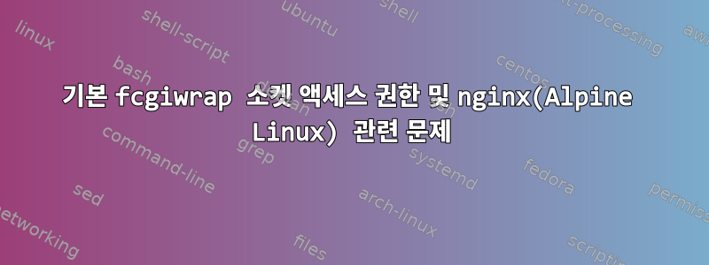 기본 fcgiwrap 소켓 액세스 권한 및 nginx(Alpine Linux) 관련 문제