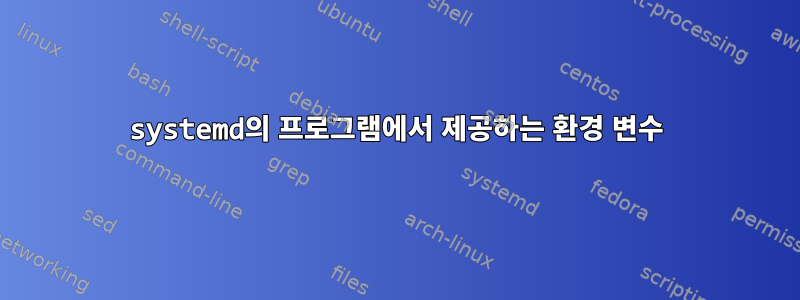 systemd의 프로그램에서 제공하는 환경 변수