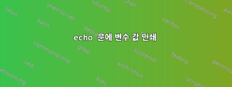 echo 문에 변수 값 인쇄