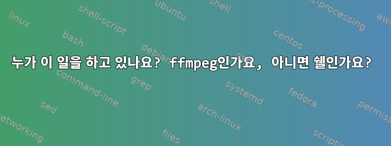 누가 이 일을 하고 있나요? ffmpeg인가요, 아니면 쉘인가요?