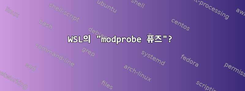 WSL의 "modprobe 퓨즈"?